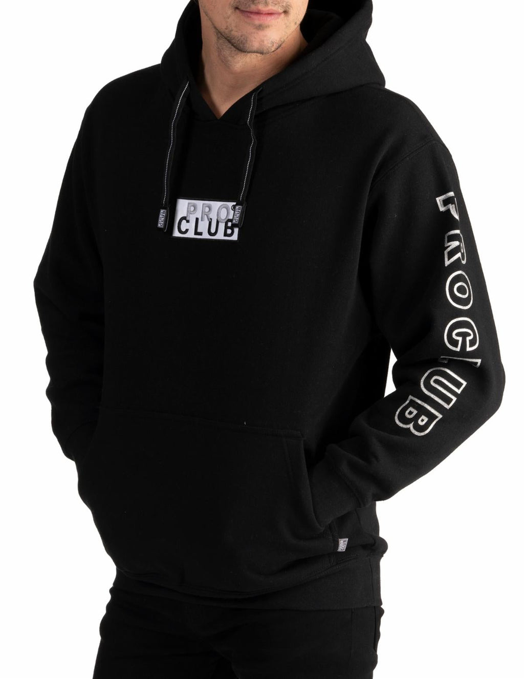 Pro Club Men's Heavyweight Embroidered Logo Pullover Hoodie