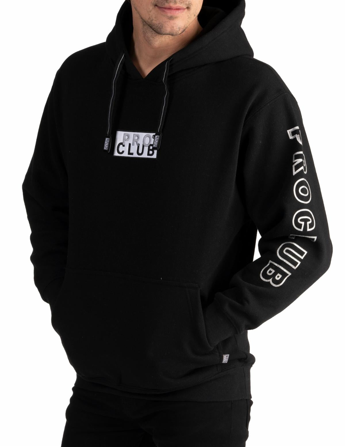 Pro Club Men's Heavyweight Embroidered Logo Pullover Hoodie