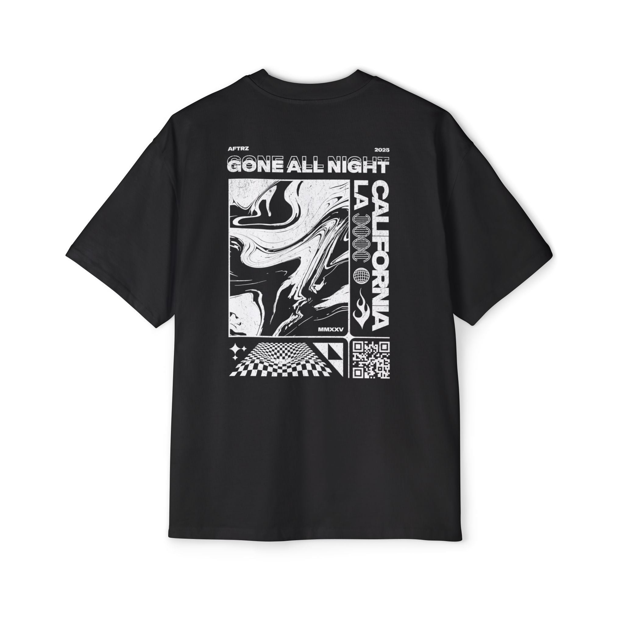 Oversized Aftrz Gone All Night Premium Drop Shoulder Short Sleeve T-Shirt