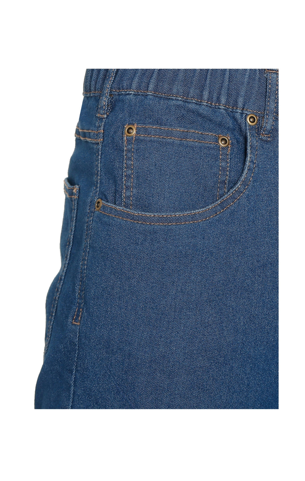 Men’s Lightweight Casual Elastic Waist Pull-On Jeans – Denim & Twill Pants with Easy Fit